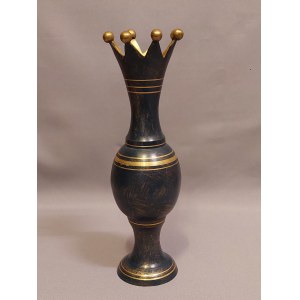 Brass Vase with Crown