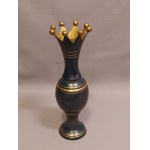 Brass Vase with Crown