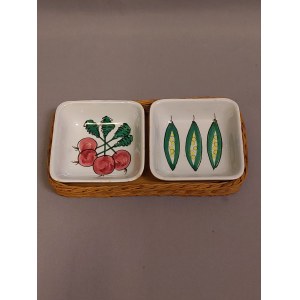 SMF Schramberg Ceramics Bowls With Tray