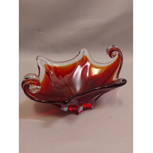 Plat en verre d'art de Murano