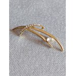 Grass Brooch With Zircons Brooch