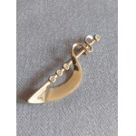 Ribbon Brooch With Zircons Brooch