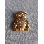 Brooch Owl With Zircons Brooch