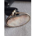 Silver Brooch Brooch "Pond" Pearl mother-of-pearl