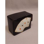 Card Box Egyptian Motif Cleopatra Leather.