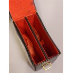 Card Box Egyptian Motif Cleopatra Leather.