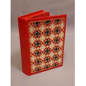 Boîte à cartes Motif égyptien Hiéroglyphes Cuir