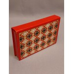 Boîte à cartes Motif égyptien Hiéroglyphes Cuir