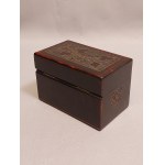 Scatola per biglietti Legno intarsiato con rame Cepelia