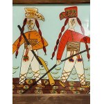 Janina Mak "Rafting the Dunajcem" Painting on Glass Zakopane Millennium Cepelia