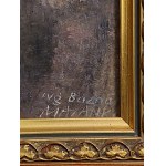 Peinture Fille aux chrysanthèmes de Włodzimierz Mazanka d'après Olga Boznańska