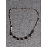 Designer Silver Necklace with Hematite