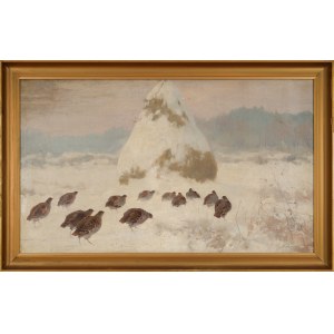 Czesław WASILEWSKI (Ignacy ZYGMUNTOWICZ) (1875-1947), Koroptvy na snehu.