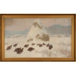 Czeslaw WASILEWSKI (Ignacy ZYGMUNTOWICZ) (1875-1947), "Partridges in the Snow".