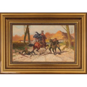 Adam SETKOWICZ (1876-1945), Skirmish with a Lancer (1916)