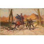 Adam SETKOWICZ (1876-1945), Skirmish with a Lancer (1916)