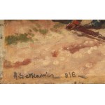 Adam SETKOWICZ (1876-1945), Skirmish with a Lancer (1916)