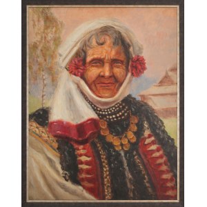 Eugeniusz BUJAŃSKI (1921-1991), Hutsul woman - portrait of Chukutycha.