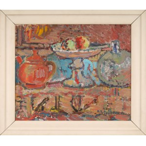 Helena ZAREMBA-CYBISOWA (1911-1986), Still life with yellow kettle (1972)