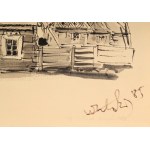 Wiktor ZIN (1925-2007), Kurpie cottage (1985)