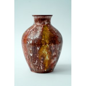 Vase en verre multicolore à l'oxyde
