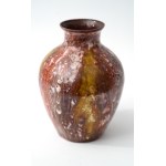 Vase en verre multicolore à l'oxyde