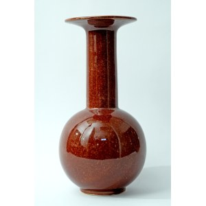 Keramikvase – ZC Bolesławiec – Braun, gesprenkelt