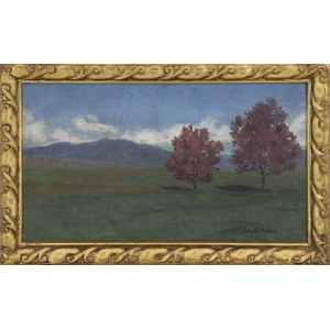 Johann Fr. Muller - Paysage d'automne avec deux arbres