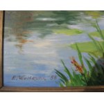 E. Weitkuhn – Landschaft im Schilf am Teich