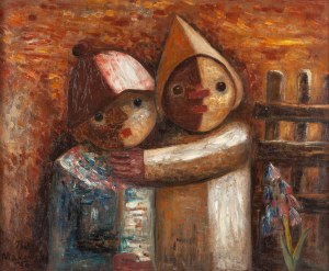Tadeusz Makowski (1882 Oświęcim - 1932 Paryż), 'Dzieci przy płocie (Enfants)', 1930
