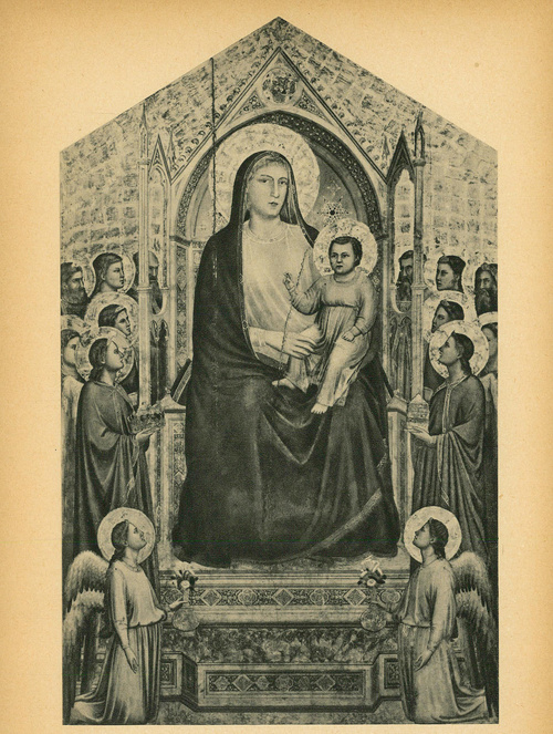 Giotto. Madonna z aniołami, r. 1300-1303. Galeria Uffizi. Florencja