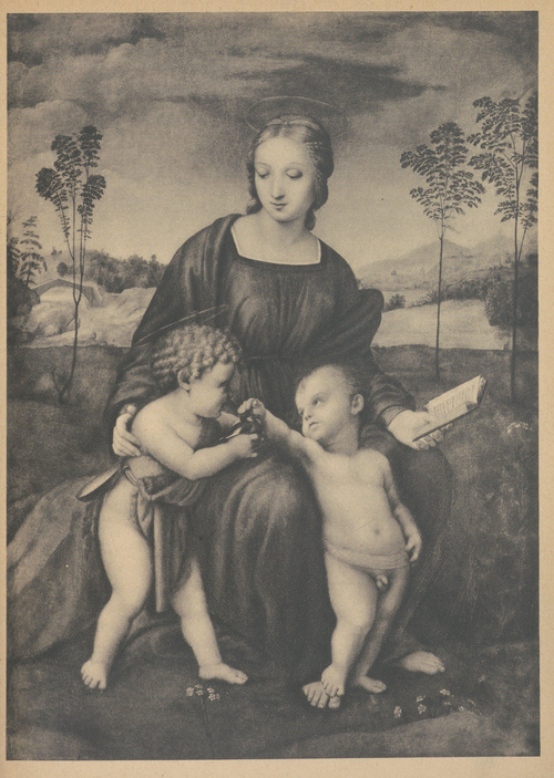 Rafael. Madonna ze szczygłem, 1505-1506. Galeria Uffizi. Florencja