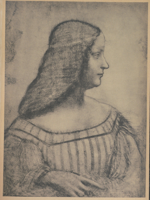 Leonardo da Vinci. Portret Izabelli d’Este. 1500. Paryż, Luwr