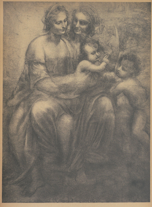 Leonardo da Vinci. Karton do św. Anny Samotrzeć. 1501. Londyn, Royal Academy