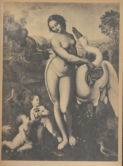 Giuliano Bugiardini. Leda. Kopia z obrazu Leonarda da Vinci. Rzym, Galeria Borghese