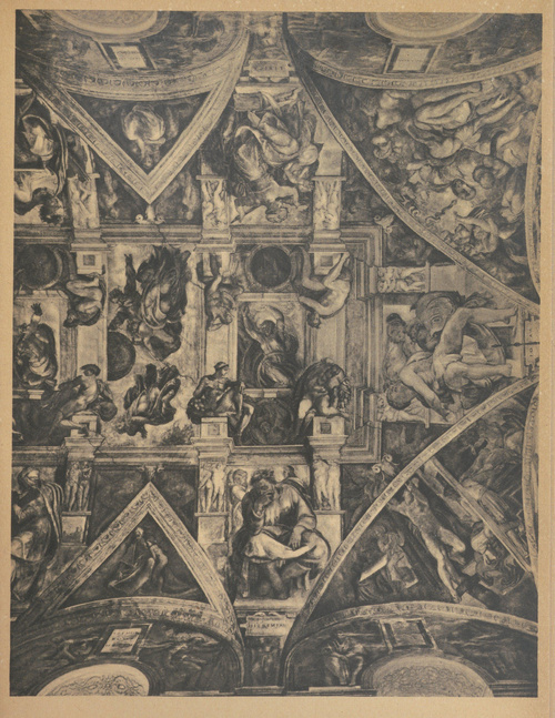 Michał Anioł Buonarrotti. Plafon kaplicy Sykstyńskiej. (Fragment). 1508 - 1512. Rzym, Watykan