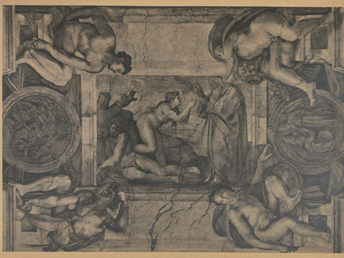 Michał Anioł Buonarrotti. Stworzenie Ewy. Fragment plafonu kaplicy Sykstyńskiej. 1508 - 1512. Rzym, Watykan