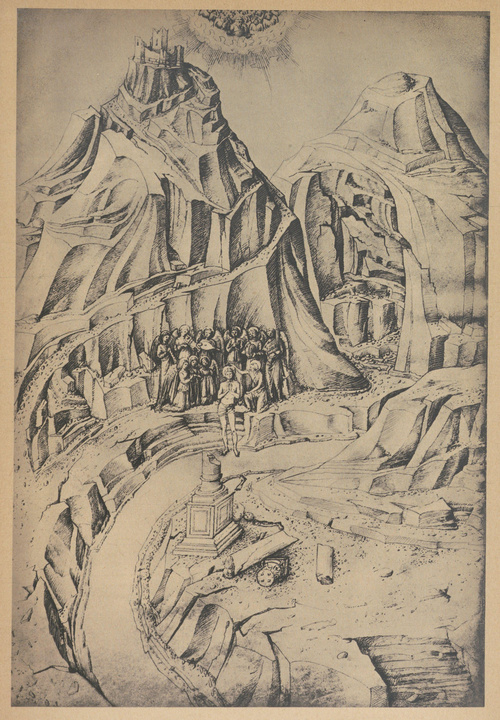 Jacopo Bellini. Ok. 1450. Chrzest Chrystusa. Paryż, Luwr