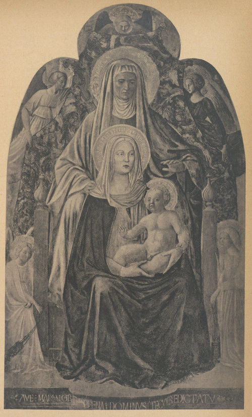 Masaccio. Św. Anna Samotrzeć. 1424. Florencja, Galeria Uffizi