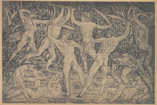 Antonio Pollaiuolo. Walka. Ok. 1470. Florencja, Galeria Uffizi