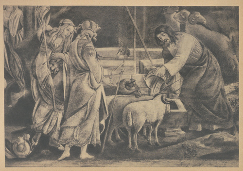 Sandro Botticelli. Sceny z życia Mojżesza (fragment) Ok. 1481-1482. Rzym, Watykan, kaplica Sykstyńska