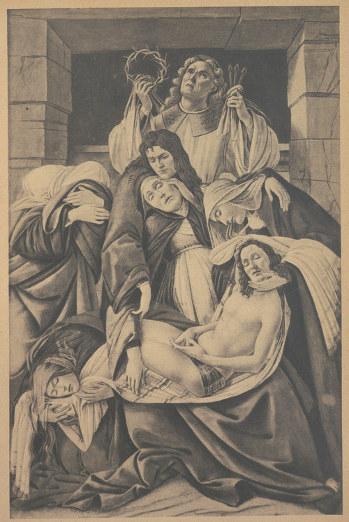 Sandro Botticelli. Opłakiwanie Chrystusa. 1495-1500. Mediolan, Galeria Poldi Pezzoli