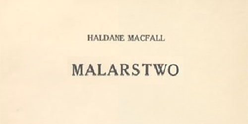Haldane Macfall, Historya malarstwa