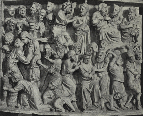 Pisa. Museo Civico. GIOVANNI PISANO. Pocałunek Judasza. (Fragment z kazalnicy tumu).