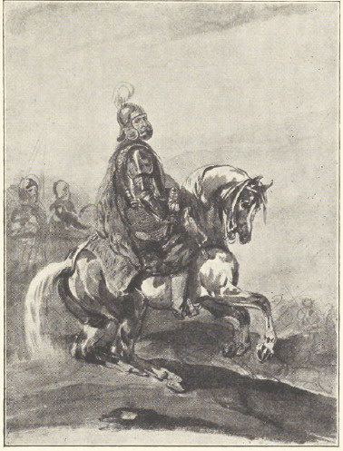 STUDJUM DO HETMANA NA KONIU (akwarela) 1838-1845 (WŁASNOŚĆ p. KONSTANTOWEJ JAGNIŃSKIEJ)
