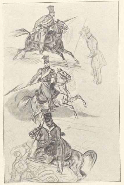 UŁANI POLSCY I STRZELEC KONNY 1824 (akwarele) (WŁASNOŚĆ MUZEUM NARODOWEGO W WARSZAWIE)