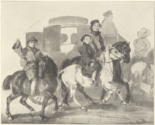 DZIECI ARTYSTY (akwarela) 1840-1845 (WŁASNOŚĆ p. RÓŻY MICHAŁOWSKIEJ)