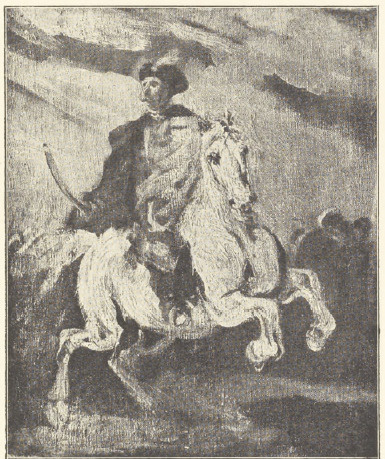 JEŹDZIEC POLSKI NA KONIU 1845- 1855 (ol. na pł. (WŁASNOŚĆ JEN. ALEKSANDRA SZEPTYCKIEGO)