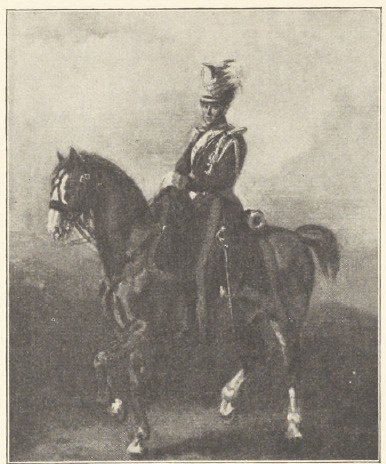 OFICER UŁANÓW FRANCUSKICH 1832-1837 (ol. na pł.) (WŁASNOŚĆ JEN. ALEKSANDRA SZEPTYCKIEGO)