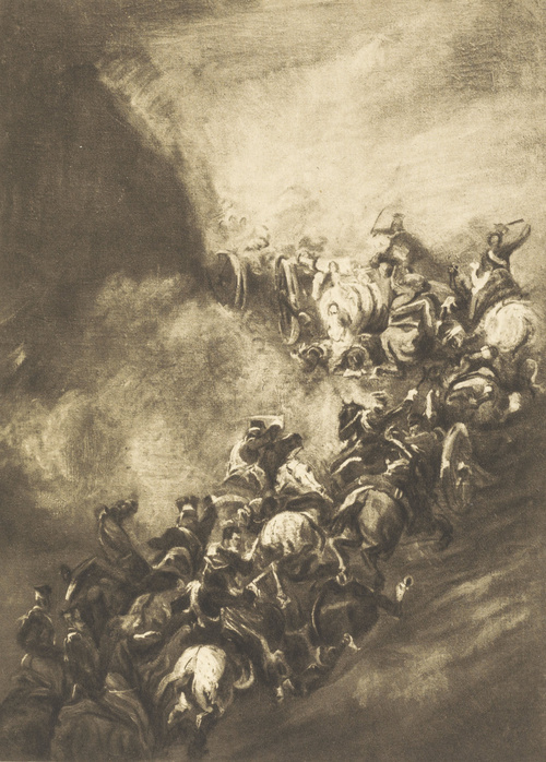SZKIC DO SAMOSIERRY. Ol. na pł. (1832-1837). Własność Muzeum Narodowego w Krakowie.